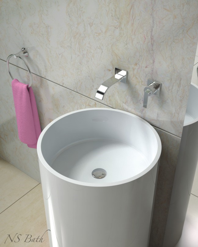 

Раковина из искусственного камня NSBath NSF-4586G, глянцевая, Белый