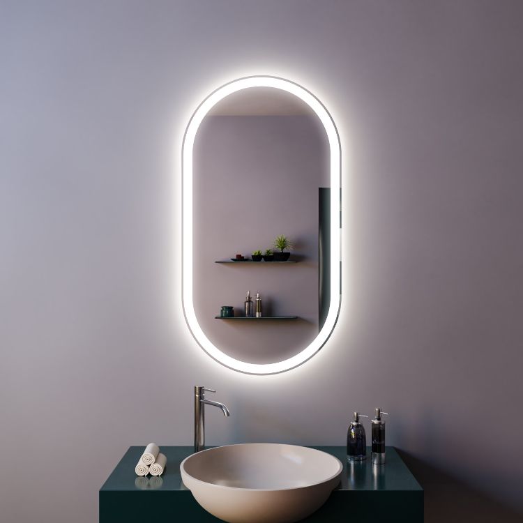 

Зеркало с подсветкой Mirrals Aura 350х700, Белый, Mirrals Aura