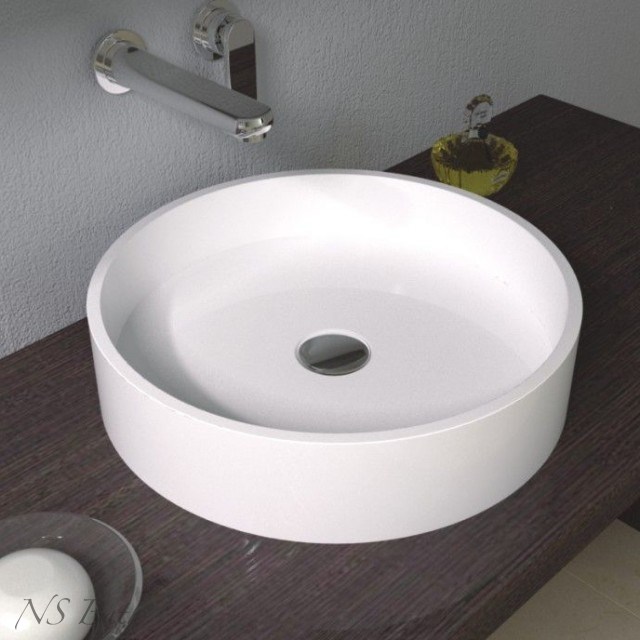 

Раковина из искусственного камня NSBath NST-45000G, глянцевая, Белый