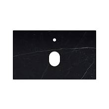 Столешница La Fenice Granite Black Olive Light Lappato Terra 80 см, черная