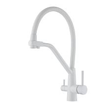 Смеситель для кухни с подключением фильтра воды Fmark FS0662-W, белый