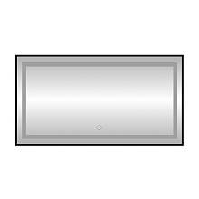 Зеркало с подсветкой LED Fixsen FX-2100B прямоугольное 100х80 см, черное