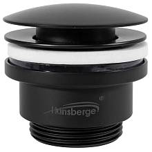 Донный клапан для раковины Hansberge H107BL, черный