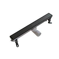 Душевой трап линейный Knotlor SDRW0500GM, вороненая сталь