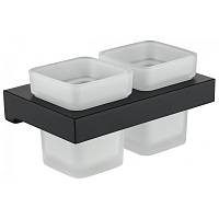 Стакан для ванной комнаты двойной Grocenberg AC0022BL, черный