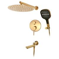 Душевая система встраиваемая Hansberge H6095MG, матовое золото