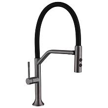 Смеситель для кухни с гибким изливом и режимом душ Fmark FS0052Q, графит