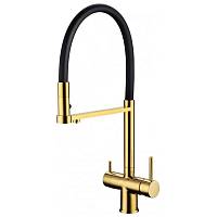 Смеситель для кухни с гибким изливом Grocenberg GB4095GO, золото