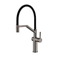 Смеситель Raglo R20.41.09 для кухни съёмный гибкий излив  с магнитным фиксатором, графит