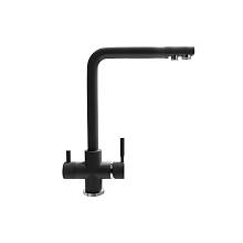 Смеситель для кухни с подключением фильтра Ulgran US-016-003, вороненая сталь