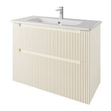 Тумба с раковиной подвесная Dreja Euphoria 100 см, бежевый