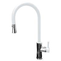 Смеситель для кухни с выдвижным изливом GranFest 7652, черный