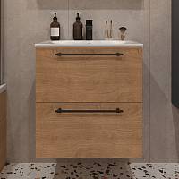 Тумба с раковиной подвесная (60см) Terminus Venta VEN10602300001O, шпон/дуб