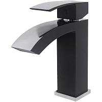 Смеситель для раковины Hansberge H1077BC, черный/хром