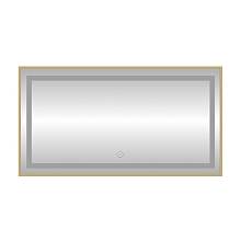 Зеркало с подсветкой LED Fixsen FX-2100G прямоугольное 100х80 см, золотой сатин
