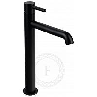Смеситель для раковины высокий FILARETE Roun FL6020BL, черный