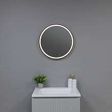 Зеркало Silver Mirrors Делуна/Deluna D600 TX (алюм. профиль, цвет черный, бесконтактный сенсор)
