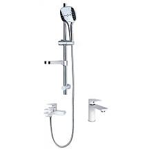 Набор для ванны 3 в 1 Grocenberg GB1009WC, белый/хром