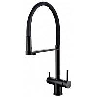 Смеситель для кухни с гибким изливом Grocenberg GB4095BL, черный
