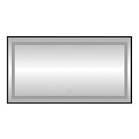 Зеркало с подсветкой LED Fixsen FX-2120B прямоугольное 120х80 см, черное