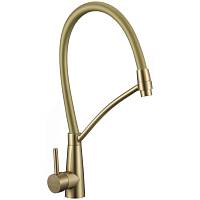 Смеситель для кухни с гибким изливом Fmark FS8255C-07, матовое золото