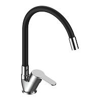 Смеситель для кухни с гибким изливом Voda Tide TD519B, хром/черный