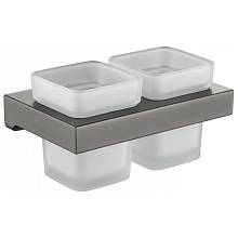 Стакан для ванной комнаты двойной Grocenberg AC0022BG, графит