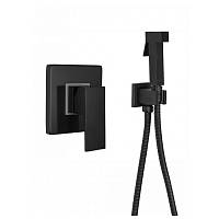 Смеситель встраиваемый с гигиеническим душем Hansberge H3070BL, черный