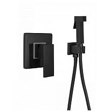 Смеситель встраиваемый с гигиеническим душем Hansberge H3070BL, черный