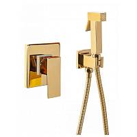 Смеситель встраиваемый с гигиеническим душем Hansberge H3070GO, золото