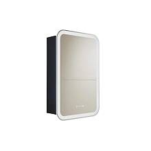 Зеркало-шкаф Silver Mirrors Фиджи BLACK 60 - 4.2 правый (часы, ТХ, сенсорный выключатель)