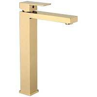 Смеситель для раковины высокий Grocenberg GB3008GO, золото
