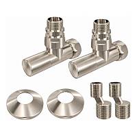 Комплект вентилей (3/4"x1/2") Terminus 02ГШ3412Н, никель
