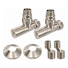 Комплект вентилей (3/4"x1/2") Terminus 02ГШ3412Н, никель