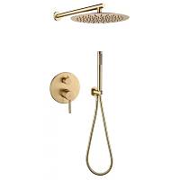 Душевая система встраиваемая (без излива) Grocenberg GB5099MG-3, матовое золото