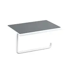Держатель для туалетной бумаги с полочкой Shevanik SZ15C, белый