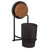 Стакан для ванной комнаты FIXSEN MAGIC WOOD FX-46006, черный/коричневый