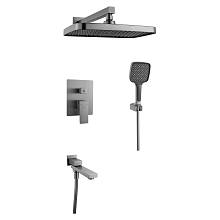 Душевая система встраиваемая Rose R2835T, оружейная сталь