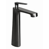 Смеситель для раковины высокий Hansberge H2068BG, графит