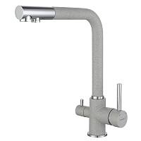 Смеситель для кухни с подключением фильтра GranFest 3611, серый