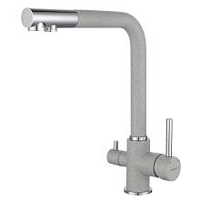 Смеситель для кухни с подключением фильтра GranFest 3611, серый