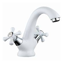 Смеситель для раковины Frud R10332, белый/хром