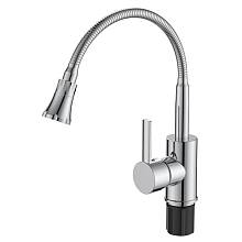 Смеситель для кухни с гибким изливом Voda Kitchen KF519, хром