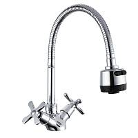 Смеситель для кухни с гибким изливом и режимом душ FRUD R43601, хром
