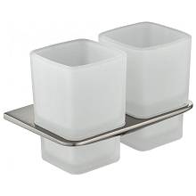 Стакан для ванной комнаты двойной Grocenberg AC0056NK, никель