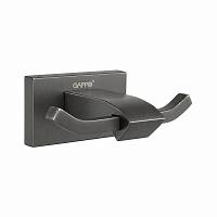 Крючок для ванной комнаты двойной GAPPO G0705-29, оружейная сталь