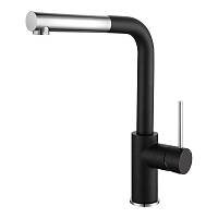 Смеситель для кухни с выдвижным изливом Rivelato Albano 1573503, антрацит/хром