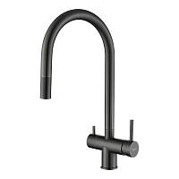 Смеситель для кухни с подключением фильтра Rivelato Trevi 2433505, черный