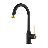 Смеситель для кухни Rivelato Garda 1923502, черный/золото