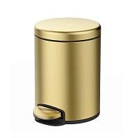 Мусорное ведро Raglo R360.106.03 с педалью для открывания, сатин золотой